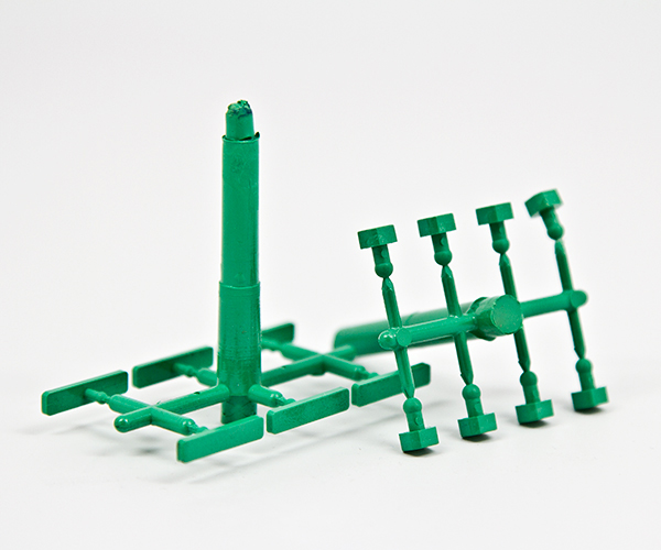 Plastic injection component for surgical procedure tray